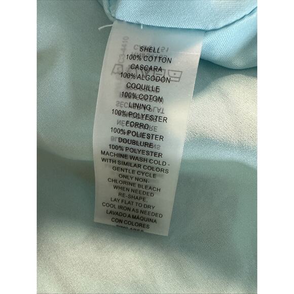 Vince Camuto Dress Womens 12 Blue Floral Halter Neck Fit and Flare Lined Pockets - Picture 8 of 12